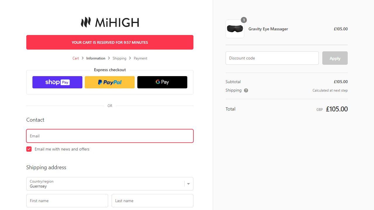 How to apply MiHIGH UK coupon code
